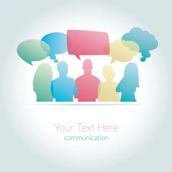 People communicating vector social media — Stock Vector