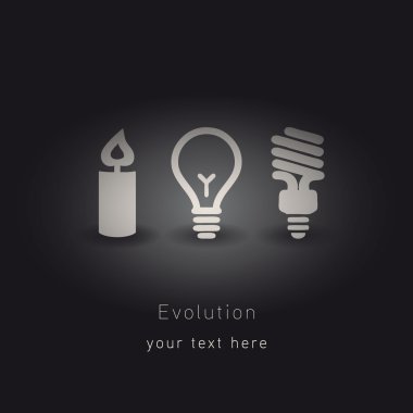 Evolution of lighting vector idea clipart
