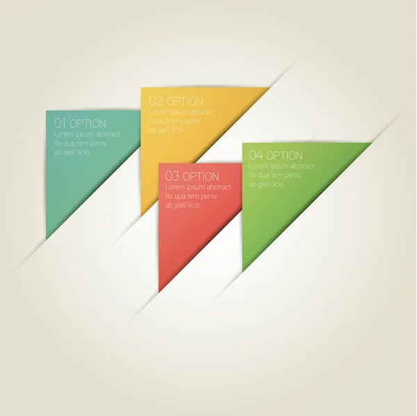サンプル テキスト付きの三角形インフォ グラフィックの背景 — ストックベクタ