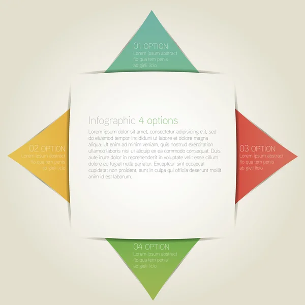 Инфографический фон треугольника с образцом текста — стоковый вектор
