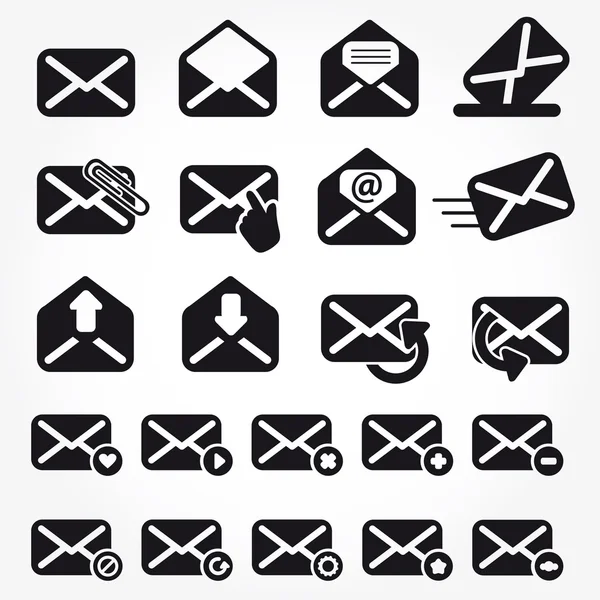 Satz von Mail-Icons Vektor — Stockvektor