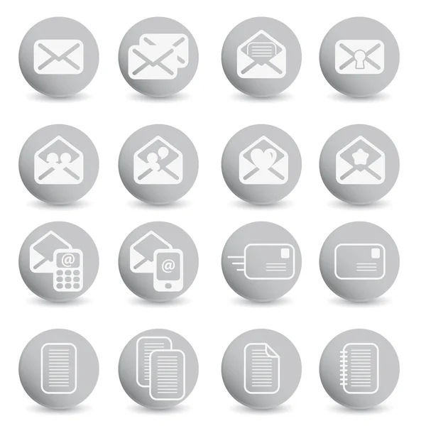 Set van mail iconen vector — Stockvector