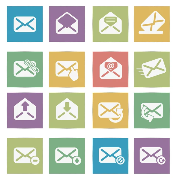 Set of mail icons vector — Stock Vector