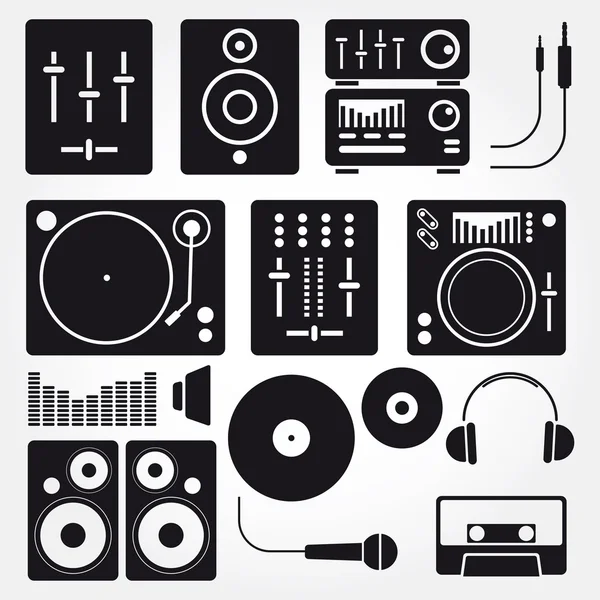 Music icons set — Stock Vector