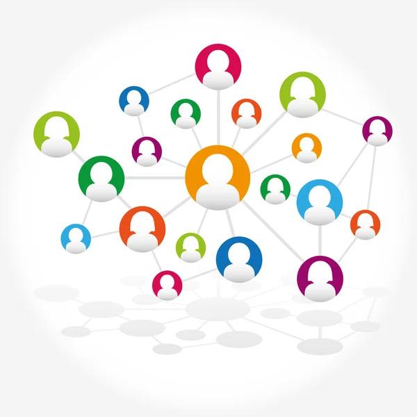 Social network internet chat community communication — Stock Vector