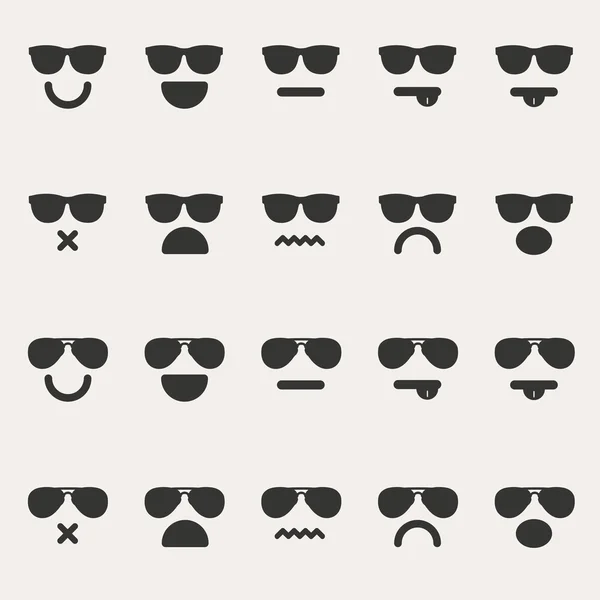 Set emoticonos emoticonos vector — Vector de stock