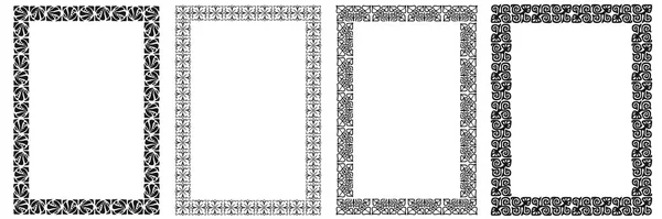 Рамки Векторным Набором Украшений Стиле Модерн — стоковый вектор