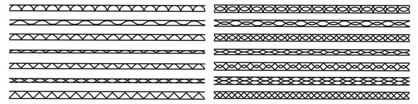 Conjunto Fronteras Sin Costuras Elemento Diseño Vectorial — Vector de stock