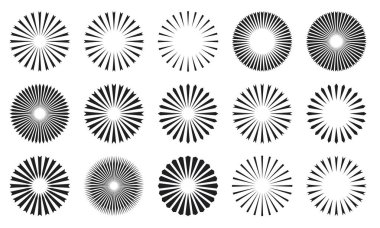 Güneş ışınları simgesi hazır, parla ve patla 