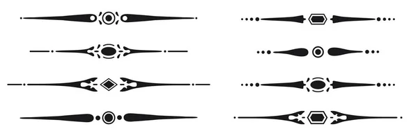 Ensemble Éléments Décoratifs Diviseurs Collecte Des Frontières Vecteur — Image vectorielle