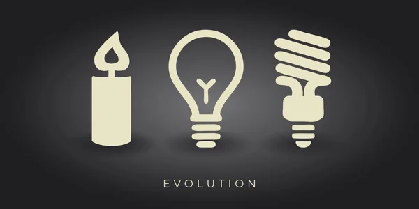Evolution Lighting Vector Illustration — Stock Vector