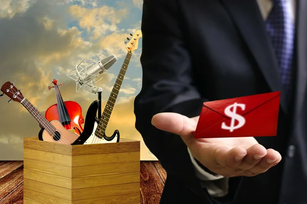 Entertainmentindustrie maken profiteren, muziek school concept — Stockfoto