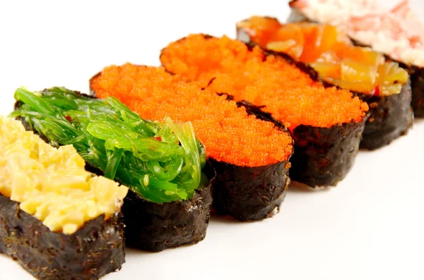 Conjunto de sushi aislado —  Fotos de Stock