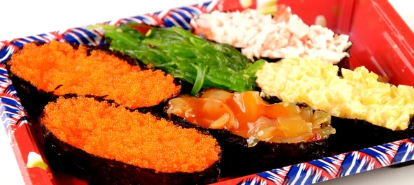 Sushi conjunto isolado — Fotografia de Stock