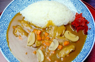 domuz eti köri Japon tarzı ile pirinç