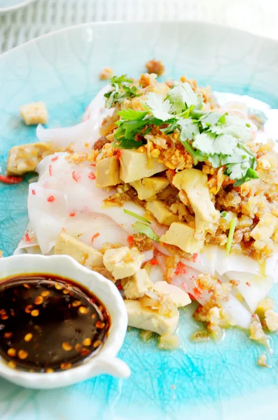 Estilo nativo de tubo de macarrão de tofu — Fotografia de Stock