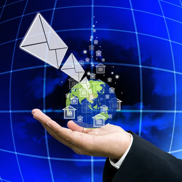 Get the news from network, Globalization concept — Stock Photo, Image