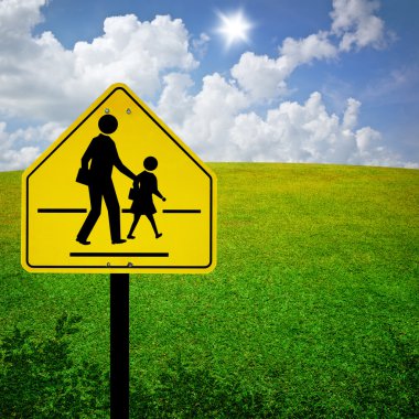 escuela zona muestra con fondo de campo