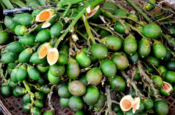 Betel frutos de palma está en el mercado — Foto de Stock