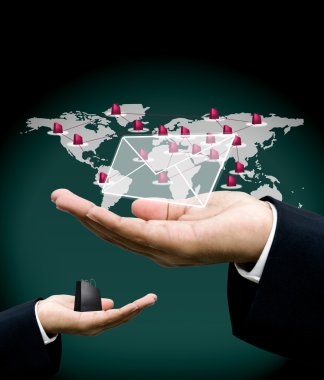sahibi almak email müşteri, online alışveriş iş kavramı