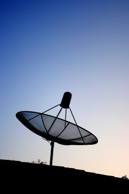 Satellite dish silhouette