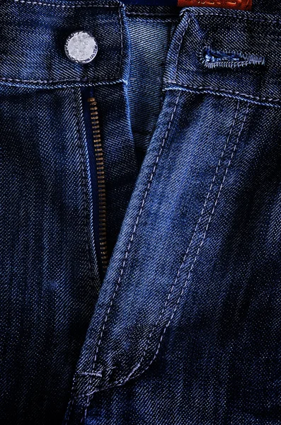 Calça jeans jeans azul zíper — Fotografia de Stock