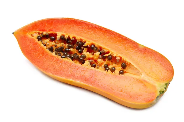 Na białym tle owoc papai — Zdjęcie stockowe