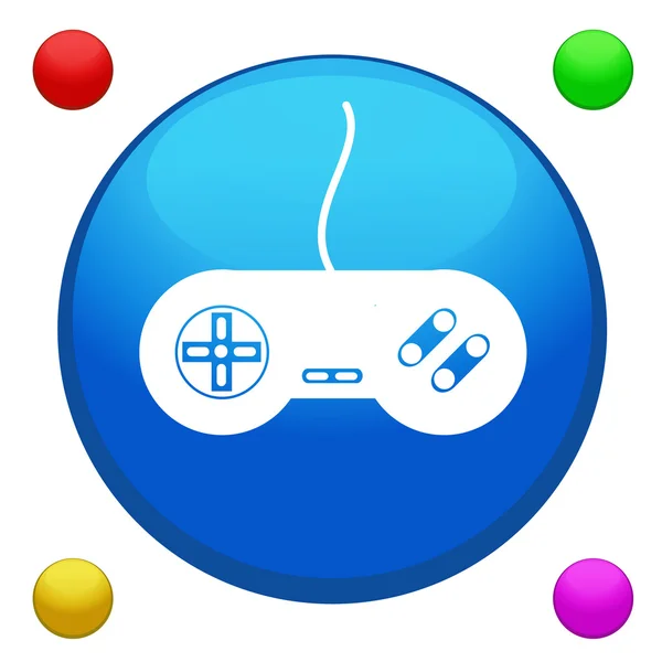 Jeu icône joystick bouton — Image vectorielle