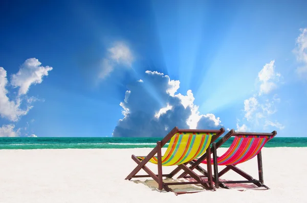 Beach chairs — Stock Photo, Image