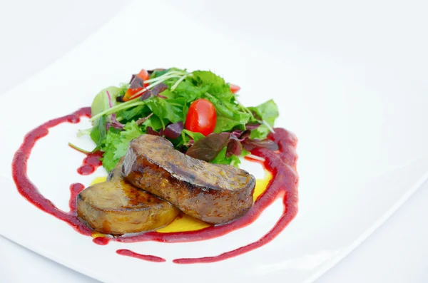 Foie gras salad — Stock Photo, Image