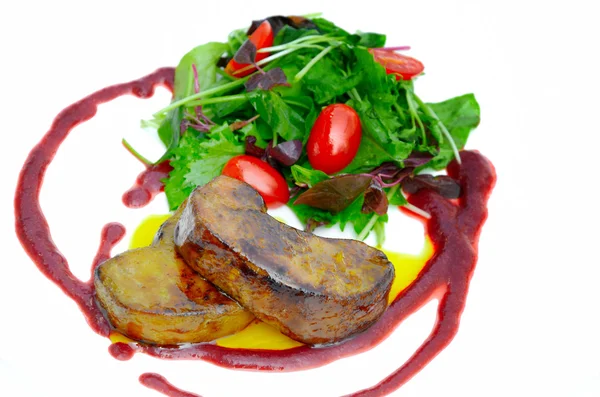 Foie gras salad — Stock Photo, Image