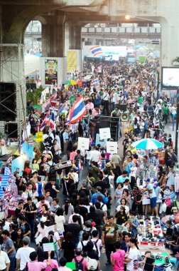 Bangkok - 26 Ocak: tanımlanamayan protestocular hükümet anti patumwan kavşağa toplamak ve reform 'kapatma bangkok Concept' seçim öncesinde 26 Ocak 2014 sormak bangkok, Tayland