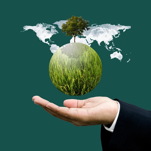 World green business y concepto de negocio sostenible —  Fotos de Stock