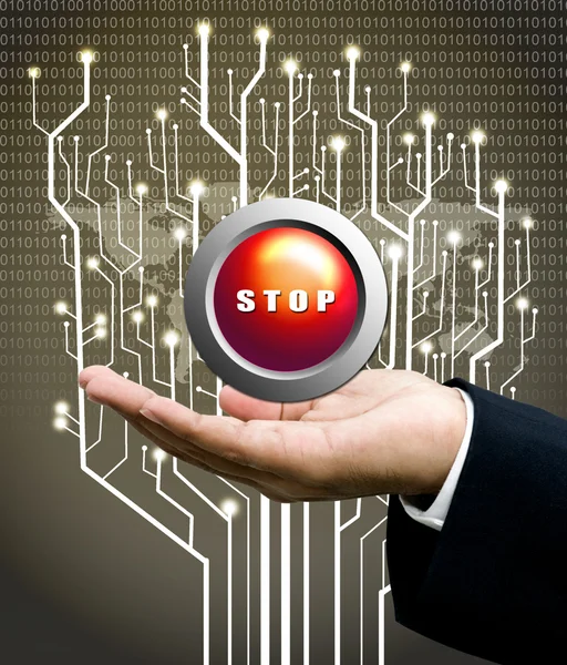 Stop knop concept — Stockfoto