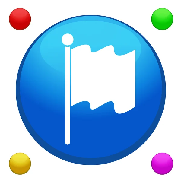 Bandera icono botón vector con 4 fondos de color incluidos — Archivo Imágenes Vectoriales