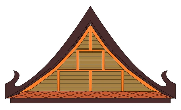 Гейбл Thai house, векторні fomat — стоковий вектор