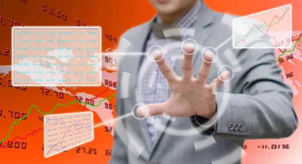 Analyzer working with touch screen — Stock Photo, Image