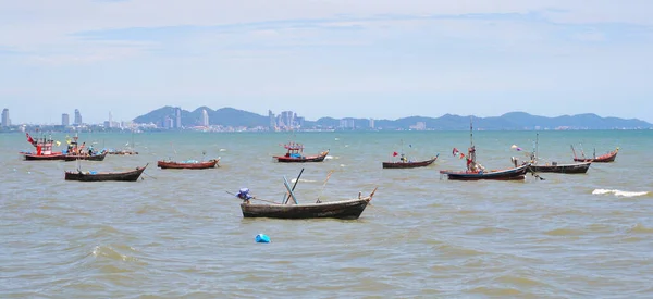 Chounburi Thailand July Small Fishing Boat Moored July 2021 Bangpra — Stock Fotó