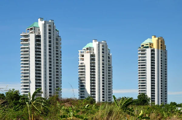 Chonburi Tailandia Febrero Grupo Condominios Con Finca Bananera Primer Plano — Foto de Stock