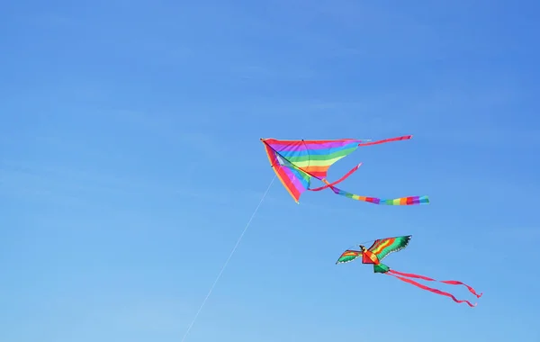 Vibrant Kite Blue Sky Background — Stock Photo, Image