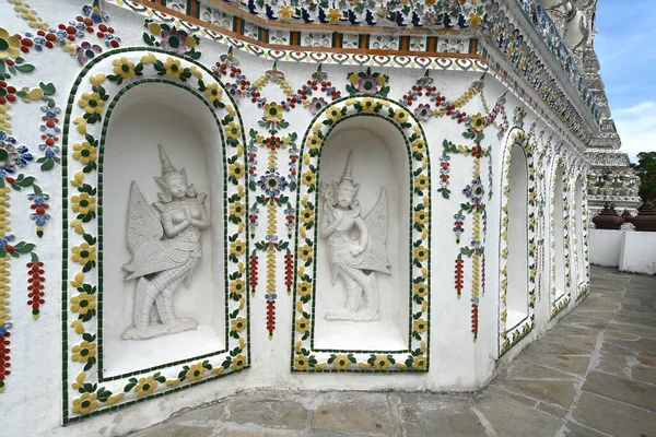 Thai Art Angle Sculpture Window Nice Artwork Decorate Buddhist Temple — Stock Photo, Image