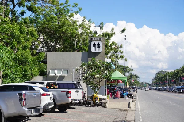 Chonburi Thailand Feb Public Toilet Building Road February 2022 Bangsaen — Stock Photo, Image