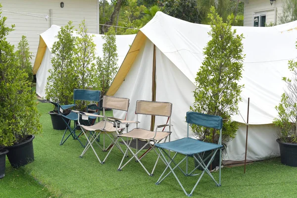 Fond Camping Tentes Chaises Camping — Photo