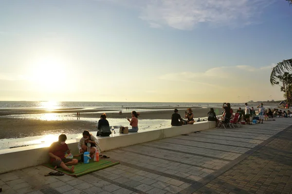 Chonburi Thailand März Blick Auf Die Straßenterrasse Strand Von Bangsaen — Stockfoto