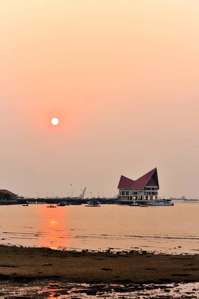 Chonburi Thailand Apr Architectuur Bij Dok Met Zonsondergang April 2022 — Stockfoto