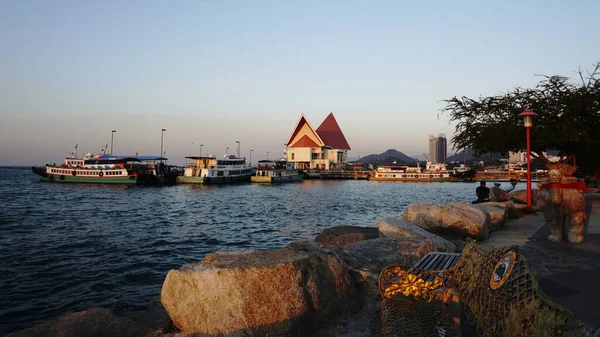 Чонбури Таиланд Dec Ferry Dock Koh Loy December 2021 Siracha — стоковое фото