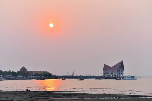 Chonburi Thailand Apr Architectuur Bij Dok Met Zonsondergang April 2022 — Stockfoto