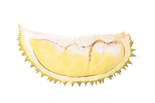 Owoce Duriana Plasterkach Izolowane Białym Tle — Zdjęcie stockowe