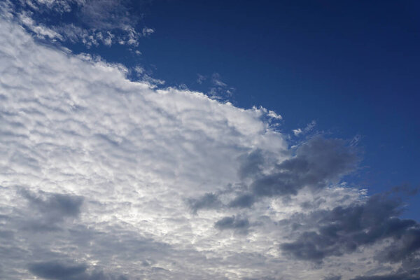 Nice clouds in blue sky background