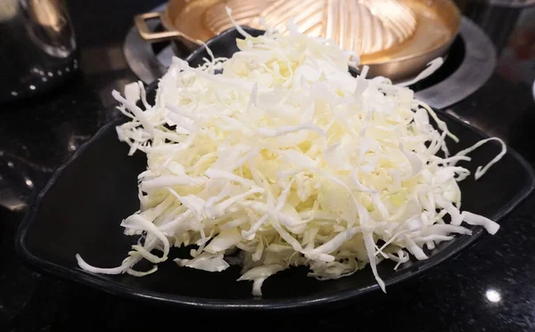 Sliced Cabbage Hot Pot Cooking — ストック写真